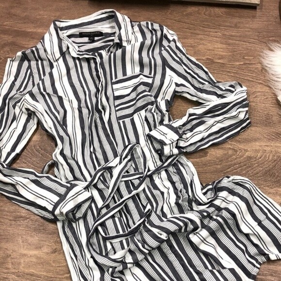 BANANA Republic size 2 striped belted shirt dress - Picture 6 of 10
